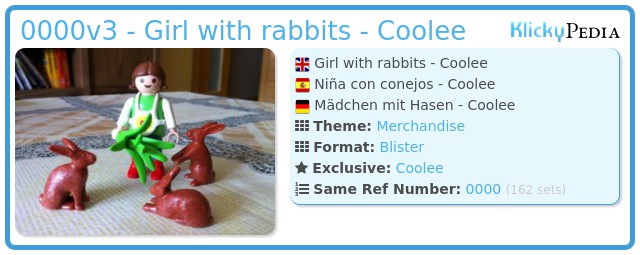 Playmobil 0000v3 - Girl with rabbits - Coolee