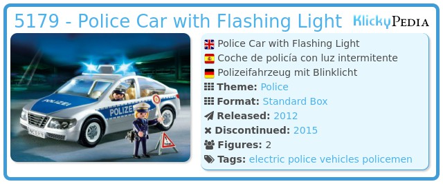 Playmobil 5179 - Police Car with Flashing Light