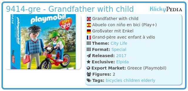 Playmobil 9414-gre - Grandfather with child