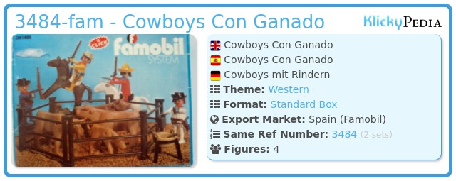 Playmobil 3484-fam - Cowboys Con Ganado