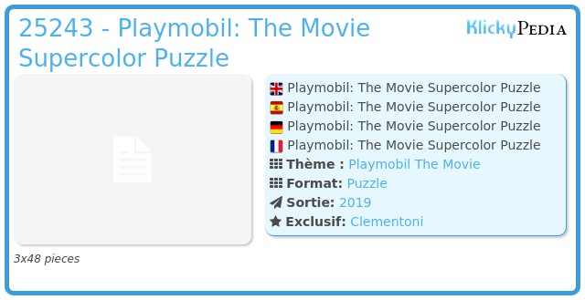 Playmobil 25243 - Playmobil: The Movie Supercolor Puzzle