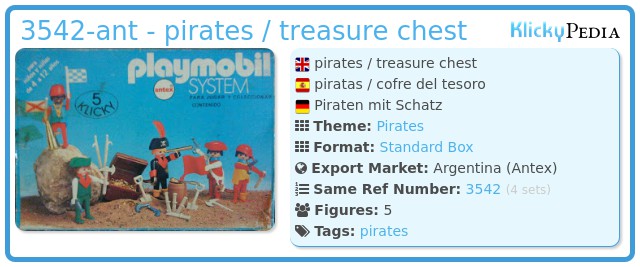 Playmobil 3542-ant - pirates / treasure chest