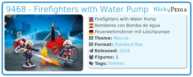 Playmobil 9468 - Firefighters with Water Pump