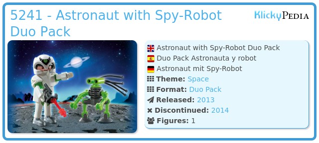Playmobil 5241 - Astronaut with Spy-Robot Duo Pack