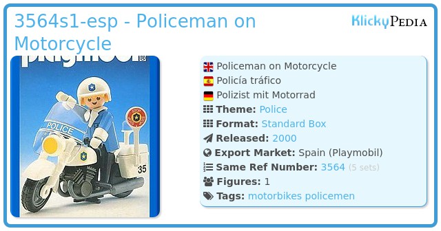 Playmobil 3564s1-esp - Policeman on Motorcycle