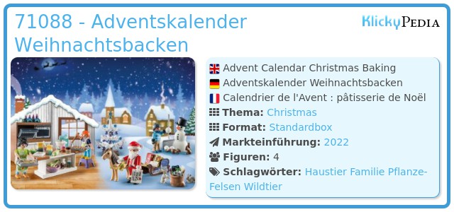 Playmobil 71088 - Adventskalender Weihnachtsbacken