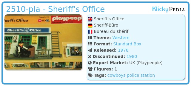 Playmobil 2510-pla - Sheriff's Office