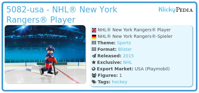 Playmobil 5082-usa - NHL® New York Rangers® Player