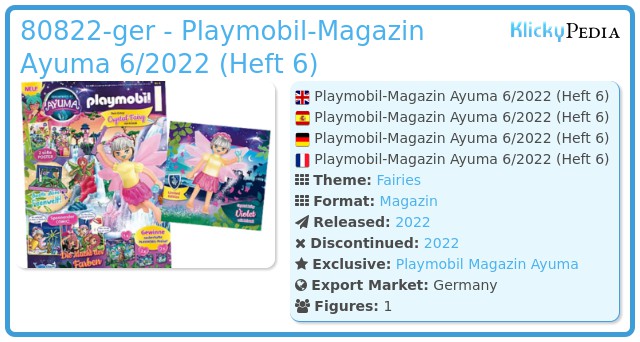 Playmobil 80822-ger - Playmobil-Magazin Ayuma 6/2022 (Heft 6)