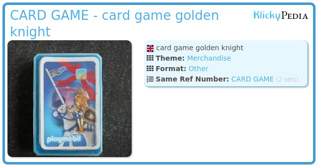Playmobil CARD GAME - card game golden knight