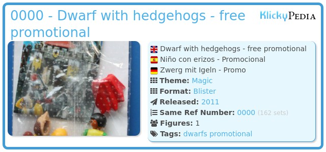 Playmobil 0000 - Dwarf with hedgehogs - free promotional