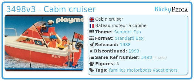 Playmobil 3498v3 - Cabin cruiser