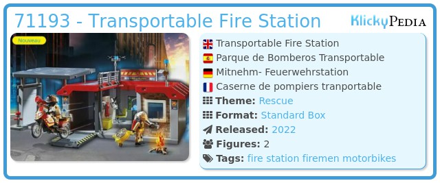 Playmobil 71193 - Transportable Fire Station