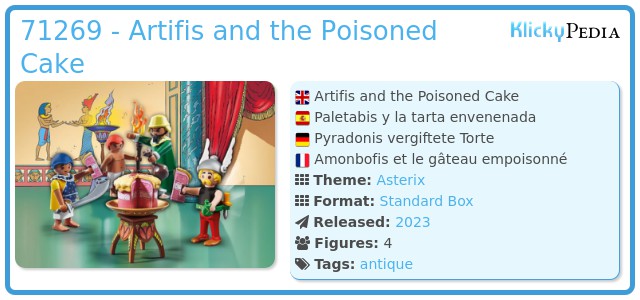 Playmobil 71269 - Artifis and the Poisoned Cake