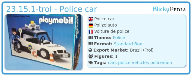 Playmobil 23.15.1-trol - Police car