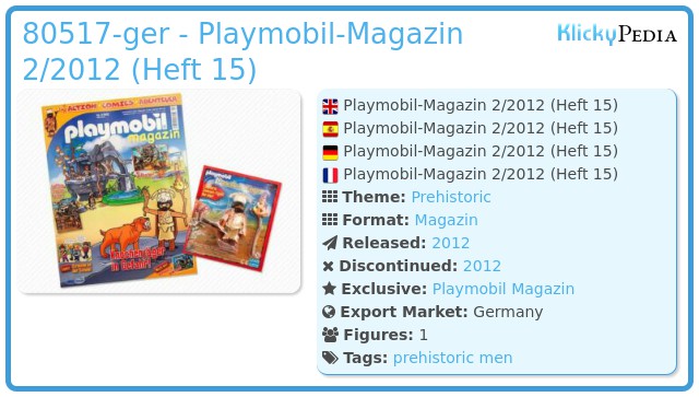 Playmobil 80517-ger - Playmobil-Magazin 2/2012 (Heft 15)