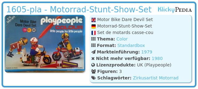 Playmobil 1605-pla - Motorrad-Stunt-Show-Set