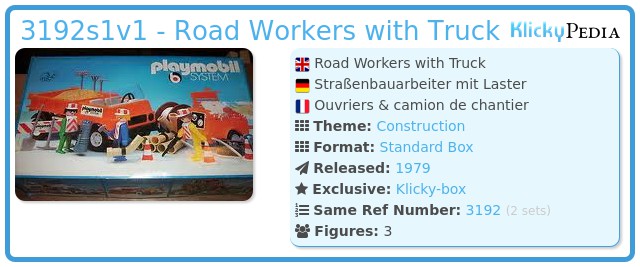 Playmobil 3192s1v1 - Road Workers with Truck