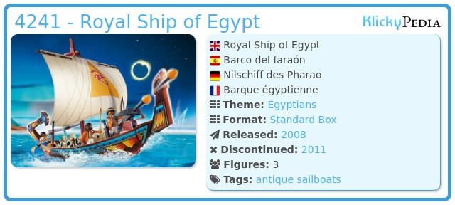 Playmobil 4241 - Royal Ship of Egypt