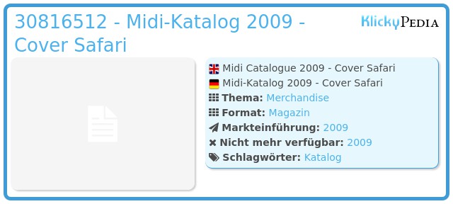 Playmobil 30816512 - Midi-Katalog 2009 - Cover Safari