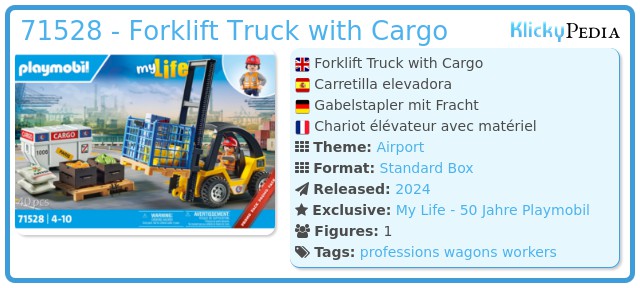 Playmobil 71528 - Forklift with Freight