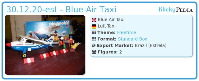 Playmobil 30.12.20-est - Blue Air Taxi