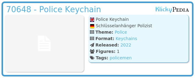 Playmobil 70648 - Police Keychain