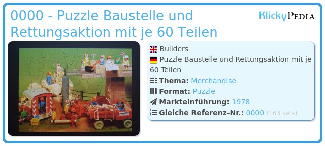 Playmobil 0000 - Puzzle Baustelle und Rettungsaktion mit je 60 Teilen