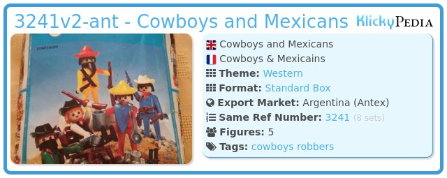 Playmobil 3241v2-ant - Cowboys and Mexicans
