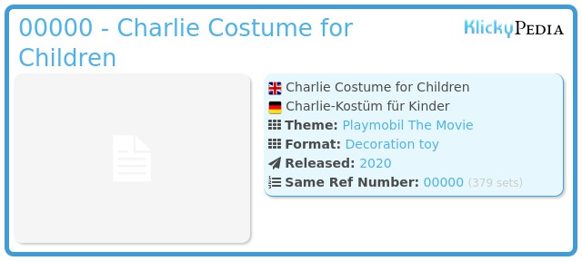 Playmobil 00000 - Charlie Costume for Children