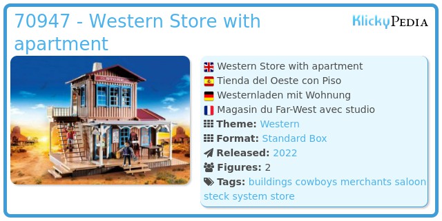 Playmobil 70947 - Western Store with apartment