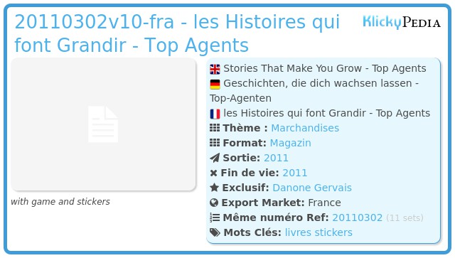Playmobil 20110302v10-fra - les Histoires qui font Grandir - Top Agents