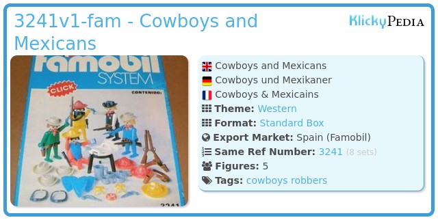 Playmobil 3241v1-fam - Cowboys and Mexicans
