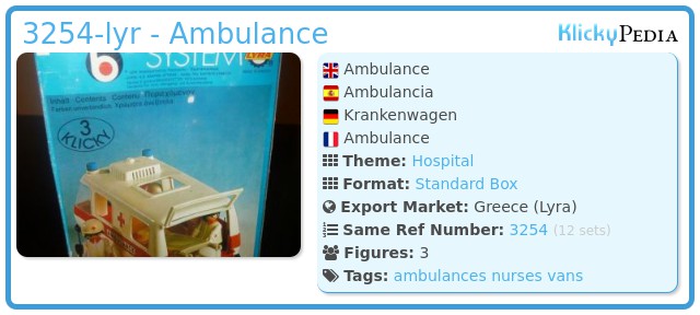 Playmobil 3254-lyr - Ambulance