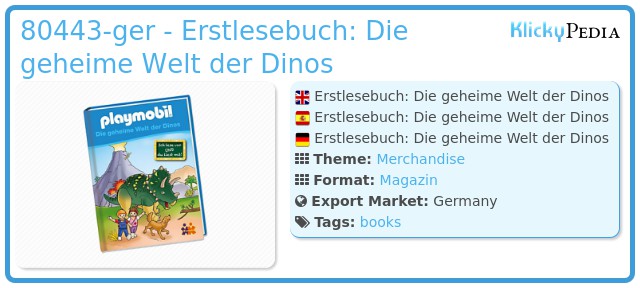 Playmobil 80443-ger - Erstlesebuch: Die geheime Welt der Dinos