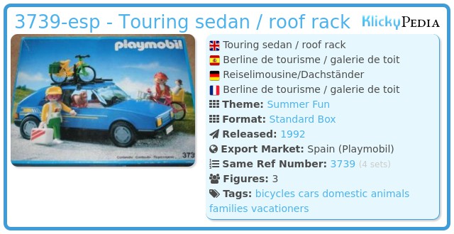 Playmobil 3739-esp - Touring sedan / roof rack