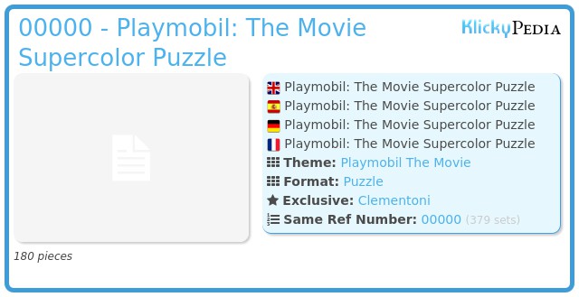 Playmobil 00000 - Playmobil: The Movie Supercolor Puzzle