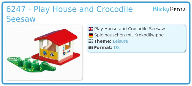 Playmobil 6247 - Play House and Crocodile Seesaw
