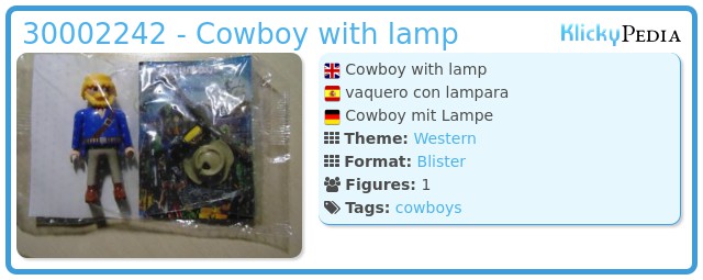 Playmobil 0000 (30 00 2242) - Cowboy with lamp