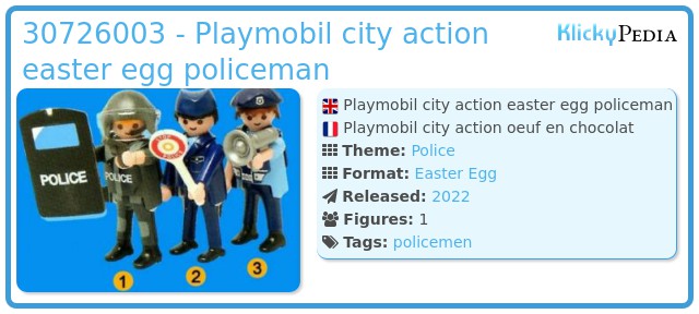 Playmobil 30726003 - Playmobil city action easter egg policeman