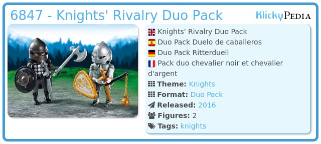 Playmobil 6847 - Knights' Rivalry Duo Pack