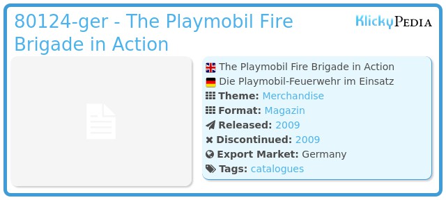 Playmobil 80124-ger - The Playmobil Fire Brigade in Action