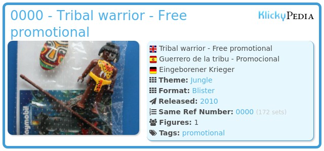 Playmobil 0000 - Tribal warrior - Free promotional