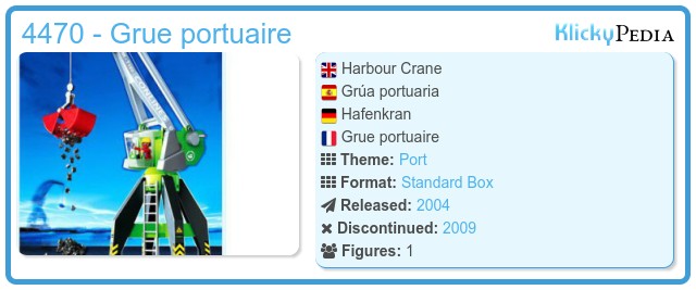 PLAYMOBIL 4470 GRUE chargement Conlines Docker Train bateau + 4476