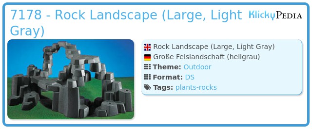 Playmobil 7178 - Rock Landscape (Large, Light Gray)