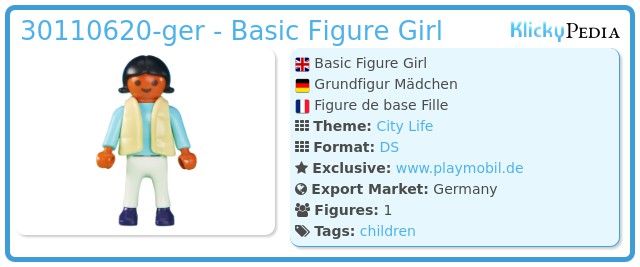 Playmobil 30110620-ger - Basic Figure Girl