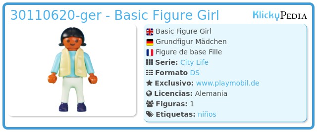 Playmobil 30110620-ger - Basic Figure Girl