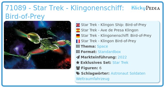 Playmobil 71089 - Star Trek - Klingonenschiff: Bird-of-Prey