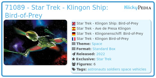Playmobil 71089 - Star Trek - Klingon Ship: Bird-of-Prey
