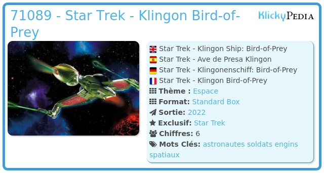 Playmobil 71089 - Star Trek - Klingon Bird-of-Prey